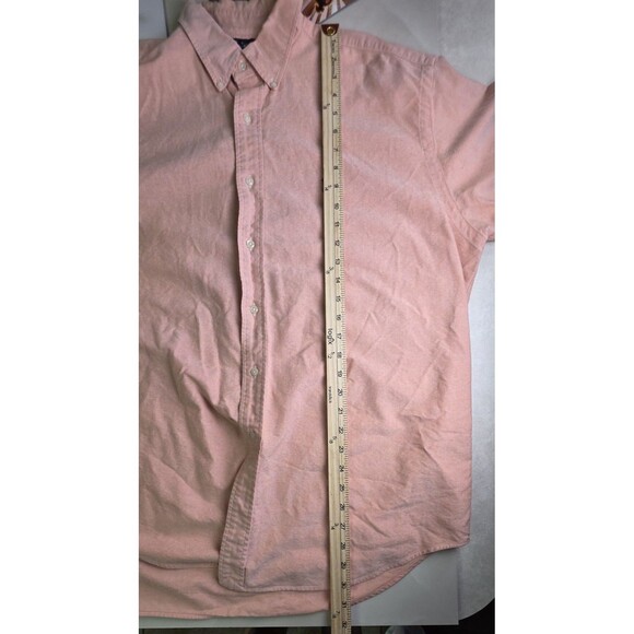 Vintage Ralph Lauren Mens Large Pink Blake Cotton Short Sleeve Button Up Shirt - Picture 6 of 6